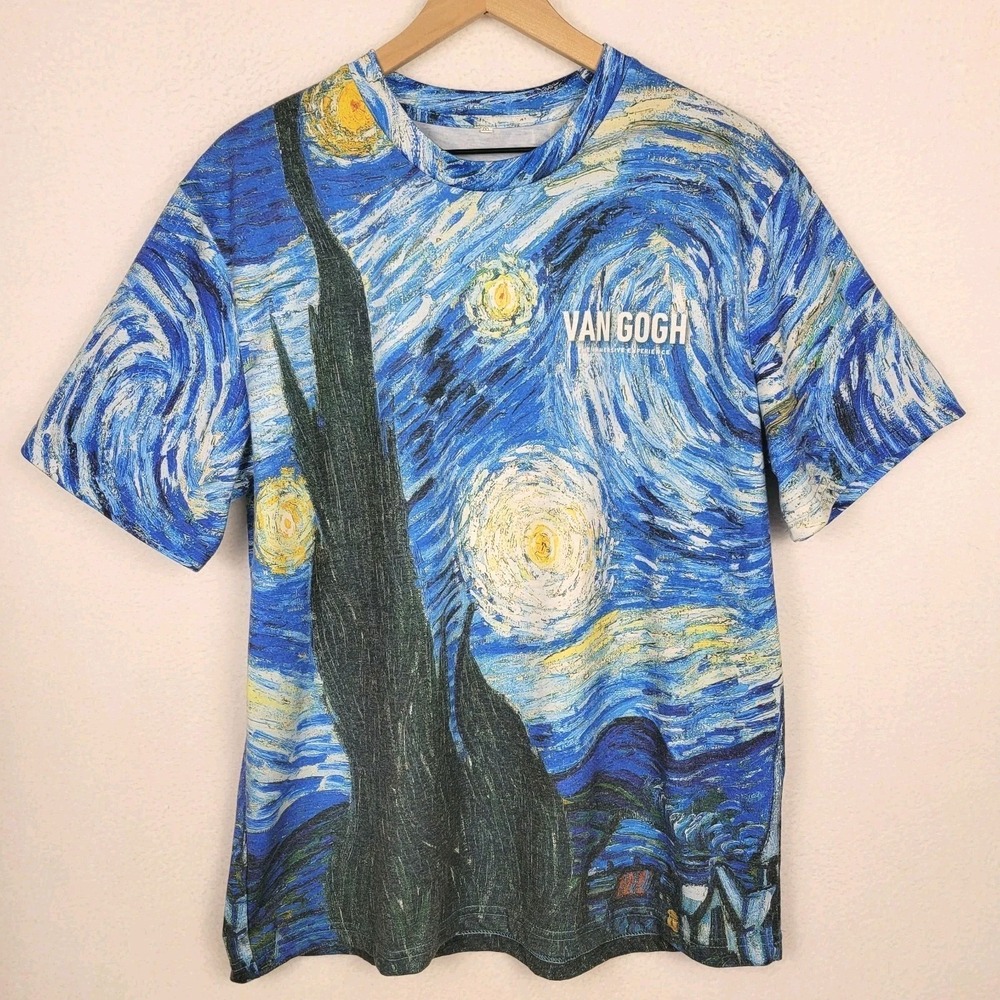 Van Gogh The Immersive Experience Starry Night T-Shirt 2XL Blue Artcore Museum